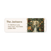 ウィリアム・モリス風のビンテージ・サルーキ ラベル (正面)