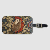 ウィリアム・モリス風の森のトゲトゲ - かわいい旅のお供 ラゲッジタグ (正面横)