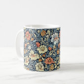 ウィリアム・モリス風の花とアカンサスのパターン コーヒーマグカップ (正面左)