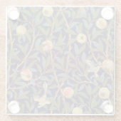 ウィリアム・モリス鳥及びザクロヴィンテージフローラ ガラスコースター (裏面)