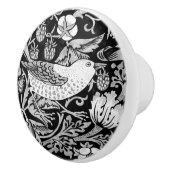 ウィリアム・モリス鳥&フラワーブラック&ホワイト セラミックノブ (右)