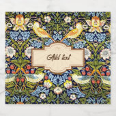 ウィリアム・モリス:いちご泥棒のテンプレート、 スパークリングワインラベル (シングルラベル)