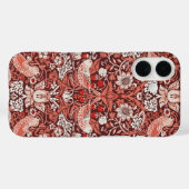 ウィリアム・モリス いちご泥棒 テラコッタ柄の鳥 Case-Mate iPhoneケース (裏面 (横))