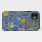 ウィリアム・モリス ざくろ 青色のカラフルな壁紙 Case-Mate iPhoneケース (裏面(横))