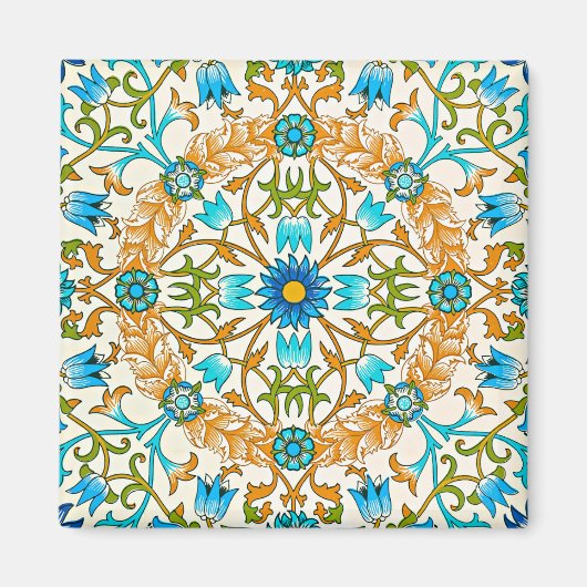 ウィリアム・モリス – つる植物、有名なパターン、 マグネット (正面)