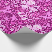 ウィリアム・モリス・アイリスとリリー、アメジスト・パープル ラッピングペーパー (角)