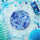 ウィリアム・モリス・アイリスとリリー、コバルトブルー ペーパープレート (パーティー)