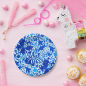 ウィリアム・モリス・アイリスとリリー、コバルトブルー ペーパープレート (パーティー)