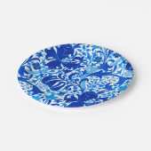 ウィリアム・モリス・アイリスとリリー、コバルトブルー ペーパープレート (アングル)