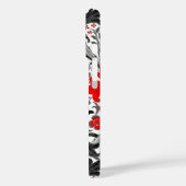 ウィリアム・モリス・アイリスとリリー、黒、白、赤 Case-Mate iPhoneケース (裏面 / 左)