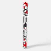 ウィリアム・モリス・アイリスとリリー、黒、白、赤 Case-Mate iPhoneケース (裏面 / 右)