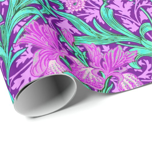 ウィリアム・モリス・アイリス、アメジスト・パープル ラッピングペーパー (ロールコーナー)