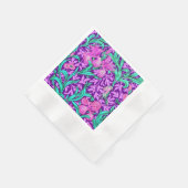 ウィリアム・モリス・アイリス、アメジスト・パープル 縁ありカクテルナプキン (角)