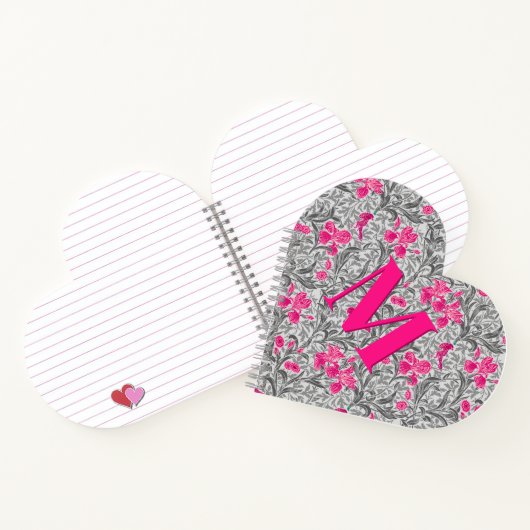 ウィリアム・モリス・アイリス，ピンクとシルバーグレー ノートブック (内部)