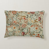 ウィリアム・モリス・アカンサス刺繍花柄 アクセントクッション (裏面)