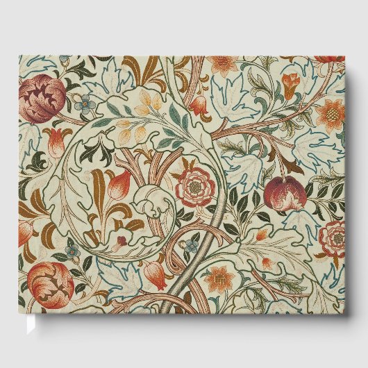 ウィリアム・モリス・アカンサス刺繍花柄 ゲストブック (正面)