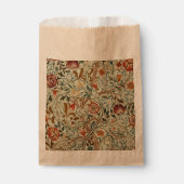 ウィリアム・モリス・アカンサス刺繍花柄 フェイバーバッグ (正面)