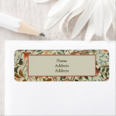 ウィリアム・モリス・アカンサス刺繍花柄 ラベル (インサイチュ)