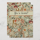 ウィリアム・モリス・アカンサス刺繍花柄 招待状 (正面/裏面)