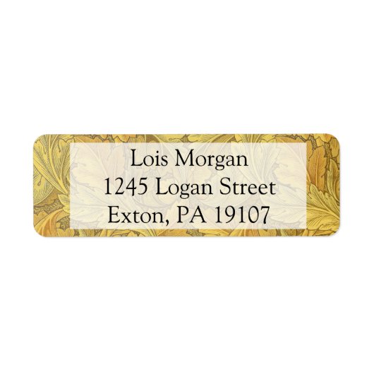 ウィリアム・モリス・アカンサス壁紙 ラベル (正面)