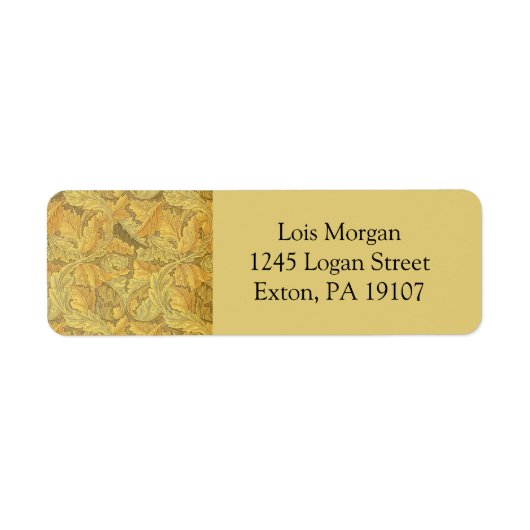 ウィリアム・モリス・アカンサス壁紙 ラベル (正面)