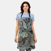 ウィリアム・モリス・アカンサス壁葉紙 エプロン (着用した状態)