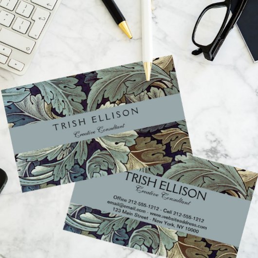 ウィリアム・モリス・アカンサス壁葉紙 名刺