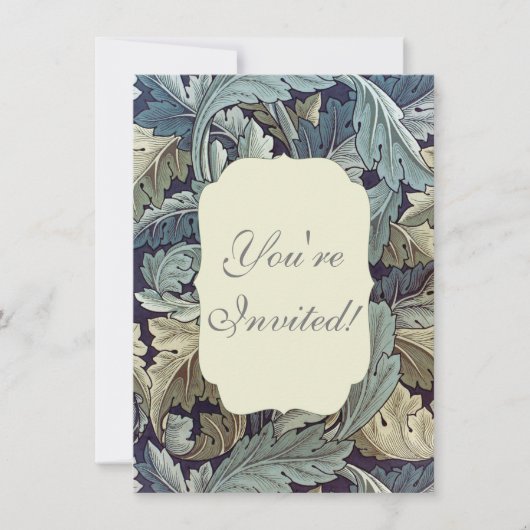 ウィリアム・モリス・アカンサス壁葉紙 招待状 (正面)