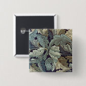 ウィリアム・モリス・アカンサス壁葉紙 缶バッジ (正面&裏面)