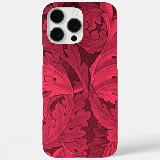 ウィリアム・モリス アカンサス模様 赤 Case-Mate iPhoneケース (裏面)