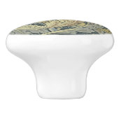 ウィリアム・モリス・アカンサス葉フローラ・アールヌーボー セラミックノブ (側面)