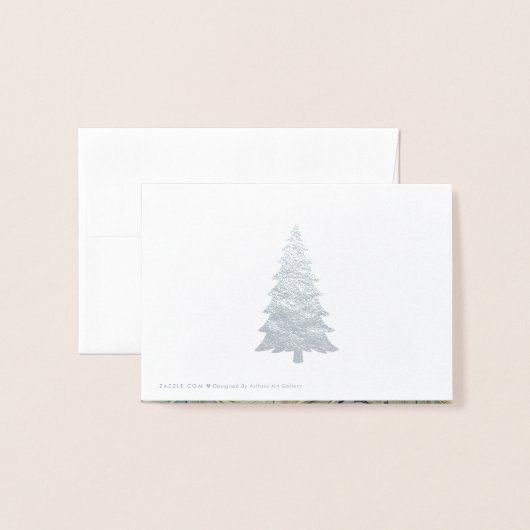 ウィリアム・モリス・アカンサス葉フローラ・アールヌーボー 箔カード (裏面封筒付き)