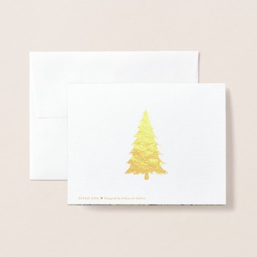 ウィリアム・モリス・アカンサス葉フローラ・アールヌーボー 箔カード (裏面封筒付き)