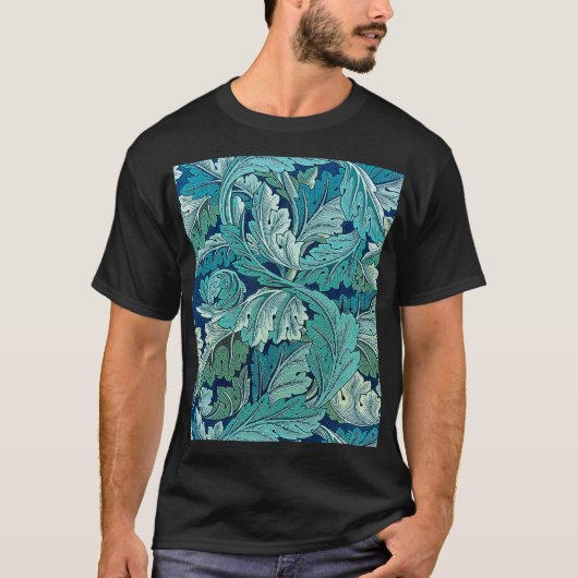 ウィリアム・モリス・アカンサス・グリーン Tシャツ (正面)