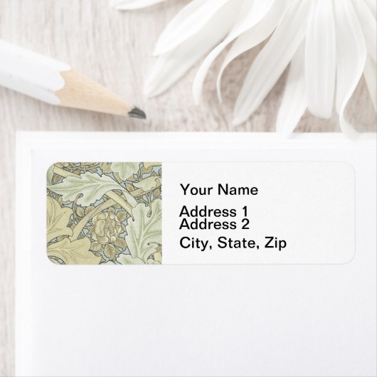 ウィリアム・モリス・アカンサス・セントジェームズ壁紙 ラベル (インサイチュ)