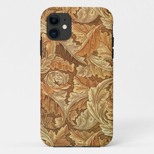 ウィリアム・モリス アカンサス ブラウン オータムリーフス Case-Mate iPhoneケース (裏面)