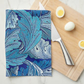 ウィリアム・モリス・アカンサス・ブルー キッチンタオル (四つ折り)
