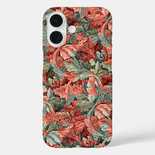 ウィリアム・モリス アカンサス ラスト レッド セージ グリーン Case-Mate iPhoneケース (裏面)