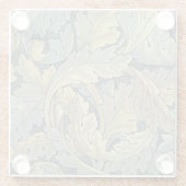 ウィリアム·モリス·アカンサス·葉フローラ·アールヌーボー ガラスコースター (裏面)