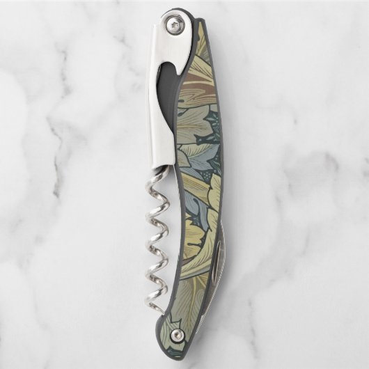 ウィリアム·モリス·アカンサス·葉フローラ·アールヌーボー ソムリエナイフ (正面)