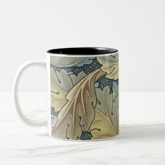 ウィリアム·モリス·アカンサス·葉フローラ·アールヌーボー ツートーンマグカップ (左)