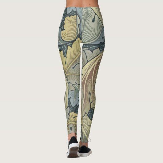 ウィリアム·モリス·アカンサス·葉フローラ·アールヌーボー レギンス (裏面)