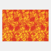 ウィリアム・モリス、アグラ、ペイズリー真珠 ラッピングペーパーシート (正面3)