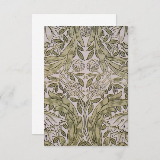 ウィリアム・モリス・アフリカ・マリゴールド繊維プリント サンキューカード (正面/裏面)