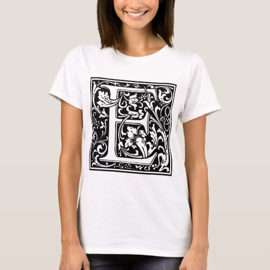 ウィリアム・モリス アルファベット “E” Tシャツ (正面)