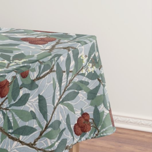 ウィリアム・モリス・アルブトゥスヴィンテージ赤い果実の葉 テーブルクロス (インサイチュ)