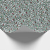 ウィリアム・モリス・アルブトゥスヴィンテージ赤い果実の葉 ラッピングペーパー (角)