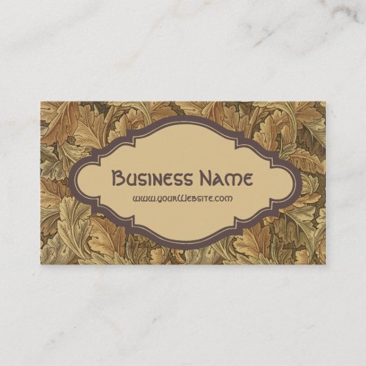 ウィリアム・モリス アンティーク オータムリーフ アカンサス 名刺 (正面)