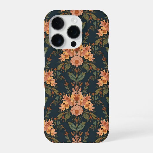 ウィリアム・モリス アンティーク・スイカズラの花柄 iPhoneケース (裏面)