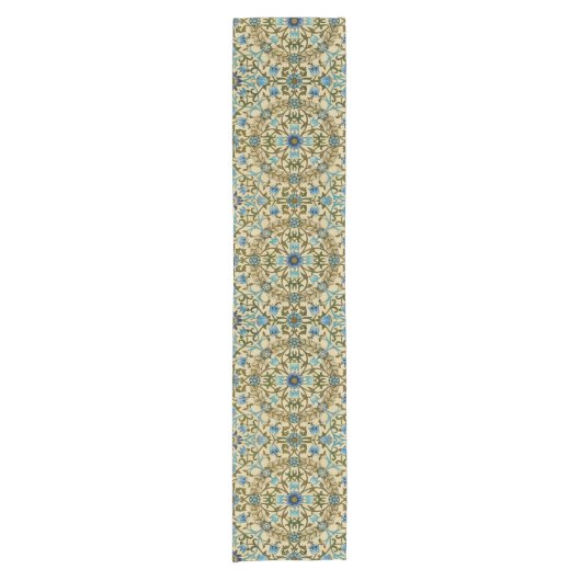 ウィリアム・モリス アンティーク 1873 ヴィンテージ ヴィネ&フラワーパターン ショートテーブルランナー (正面)